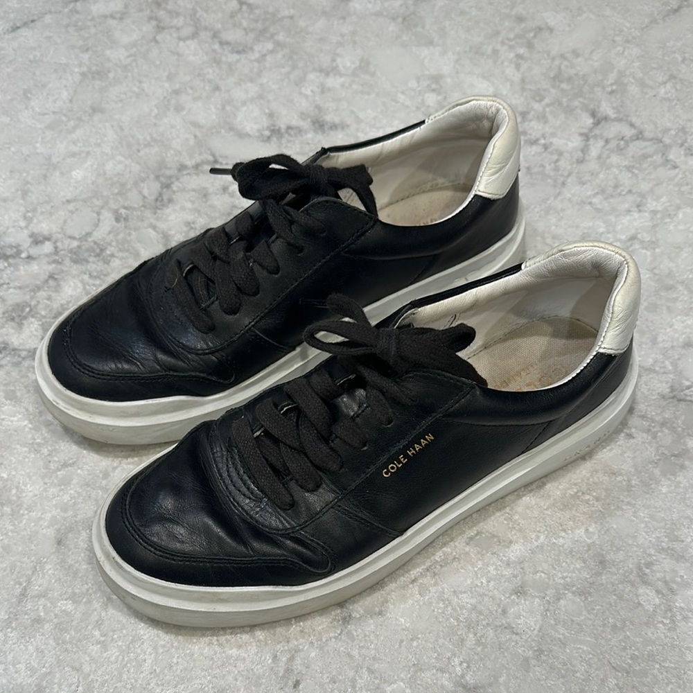 Cole Haan Women’s Black Leather Sneakers